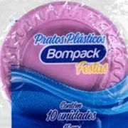 PRATO BOMPACK ROSA 10 UNI...