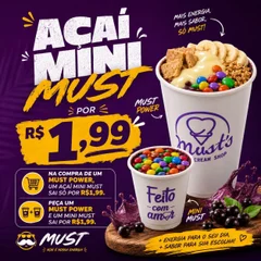 🔥 AÇAÍ POWER 500ML  + Mini Must´s por 1,99
