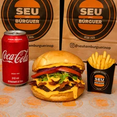 Combo 1 burguer bacon com cheddar+batata+refri