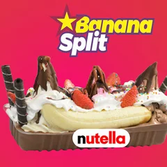 Banana split com Nutella