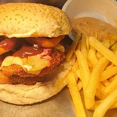 Hamburguer de frango frito
