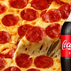 Pizza Família Calabresa com Catupiry Original + Coca-Cola 1l