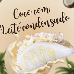 Tapioca de Coco e Leite condensado 